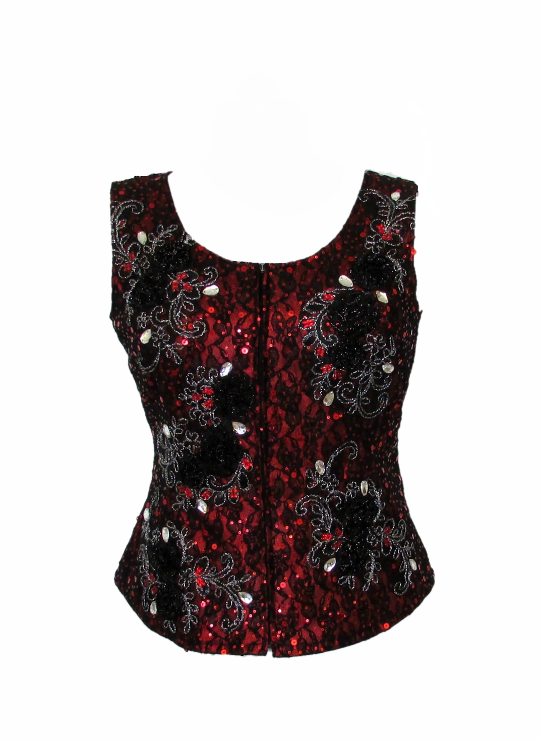 ***SOLD OUT*** #1556 Red Sequin Vest (M)
